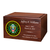 Army Color Emblem Winston Wood Cremation Urn