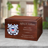 Coast Guard Color Emblem Winston Wood Cremation Urn