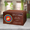 Marine Corps Color Emblem Winston Wood Cremation Urn