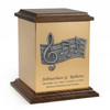 Music Bronze and Walnut Cremation Urn