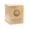 Navy Medallion Bronze Overlap Top Cremation Urn