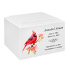 Cardinal Watercolor Stonewood Cremation Urn