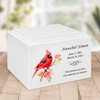 Cardinal Watercolor Stonewood Cremation Urn