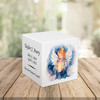 Angel Girl Baby Infant Child Watercolor Stonewood Cube Cremation Urn