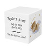 Teddy Bear Clouds Baby Infant Child Watercolor Stonewood Cube Cremation Urn