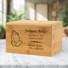 Praying Hands Renewable Bamboo Wood Cremation Urn