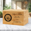 Army Renewable Bamboo Wood Cremation Urn