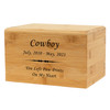 Personalized Pet Renewable Bamboo Wood Cremation Urn