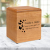 Butterflies Brunswick Solid Cherry Wood Cremation Urn