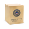 Coast Guard Hero Medallion Bronze Overlap Top Cremation Urn