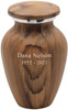 Wood Finish Aluminum Keepsake Cremation Urn - Wholesale Only