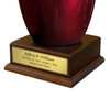 Premium Walnut Finish Cremation Urn Pedestal - Wholesale Only