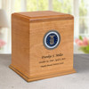 Air Force Hero Medallion Auburn Solid Cherry Wood Cremation Urn