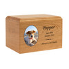 Dog Custom Photo Pet Craftsman Solid Cherry Wood Cremation Urn