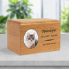 Cat Custom Photo Pet Craftsman Solid Cherry Wood Cremation Urn
