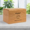 Personalized Pet Craftsman Solid Cherry Wood Cremation Urn