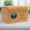 Air Force Vietnam Veteran Hero Medallion Craftsman Solid Cherry Wood Cremation Urn