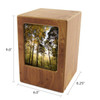 Photo Natural Finish MDF Wood Cremation Urn - Case Quantity