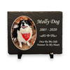 Pet Memorial Slate Color Photo Plaque with Stand