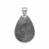 Tear Drop Custom Fingerprint Memorial Jewelry Necklace