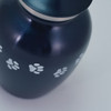 Paw Print Blue Classic Vase Style Pet Cremation Urn