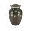 Paw Print Slate Classic Vase Style Pet Cremation Urn