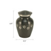Paw Print Slate Classic Vase Style Pet Cremation Urn