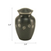 Paw Print Slate Classic Vase Style Pet Cremation Urn