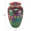 Paw Print Raku Classic Vase Style Pet Cremation Urn