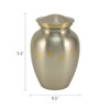 Paw Print Pewter Classic Vase Style Pet Cremation Urn