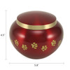 Paw Print Odyssey Crimson Classic Vase Style Pet Cremation Urn