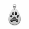 Tear Drop Custom Paw Print / Nose Print Pet Memorial Necklace
