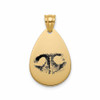 Tear Drop Custom Paw Print / Nose Print Pet Memorial Necklace
