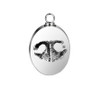 Oval Custom Paw Print / Nose Print Pet Memorial Necklace