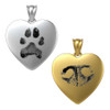 Heart Custom Paw Print / Nose Print Pet Memorial Necklace