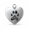 Heart Custom Paw Print / Nose Print Pet Memorial Necklace