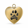 Heart Custom Paw Print / Nose Print Pet Memorial Necklace