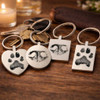 Custom Paw Print / Nose Print Pet Memorial Key Chain
