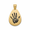 Tear Drop Custom Hand Print / Foot Print Baby Infant Memorial Necklace