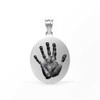 Oval Custom Hand Print / Foot Print Baby Infant Memorial Necklace