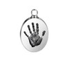 Oval Custom Hand Print / Foot Print Baby Infant Memorial Necklace