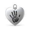 Heart Custom Hand Print / Foot Print Baby Infant Memorial Necklace