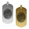 Dog Tag Custom Fingerprint Memorial Jewelry Necklace