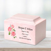 Pink Roses Watercolor Classic Cultured Marble Cremation Urn