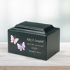 Two Butterflies Baby Infant Child Watercolor Classic Cultured Marble Cremation Urn