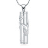 Hummingbird Cylinder Stainless Steel Cremation Jewelry Pendant Necklace