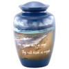 Footprints in the Sand Hand-Painted Cremation Urn