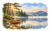 Sunrise Canoe Eternal Reflections Wood Cremation Urn