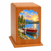 Runabout Lake Tower Cherry Wood Cremation Urn
