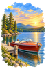 Runabout Lake Tower Cherry Wood Cremation Urn